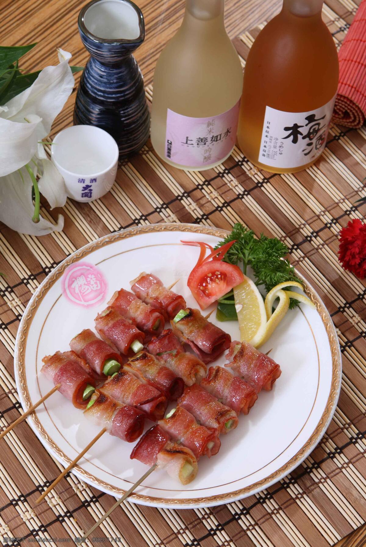 烤培根卷 烧烤 串烧 日式烧烤 烤串 碳烤 料理 日本料理 美食 美味 传统美食 餐饮美食