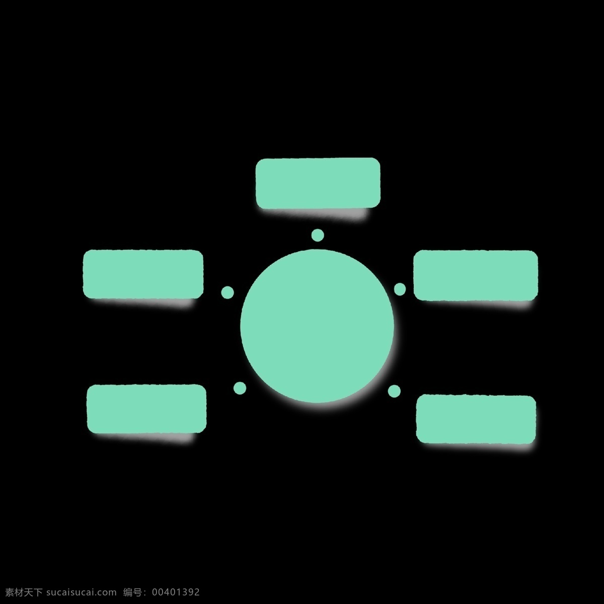 绿色 阴影 分类 图标 立体 圆形 分开 简洁 简约 简单 卡通 ppt专用 分别介绍模板 色块 几何形体