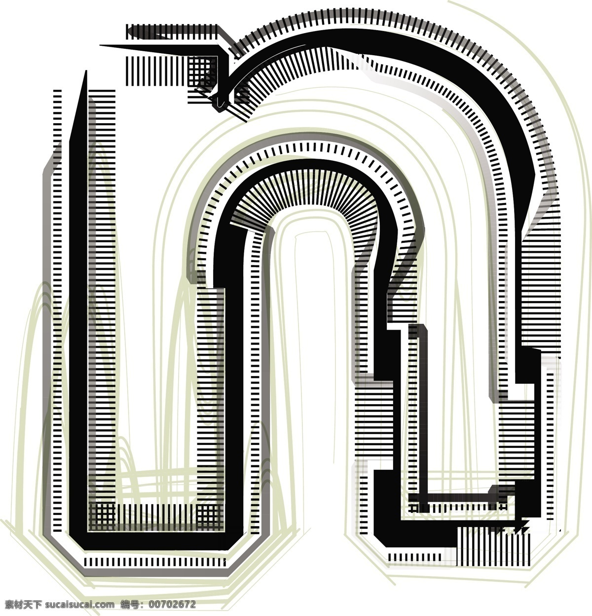 技术 字体 字母 n 白色
