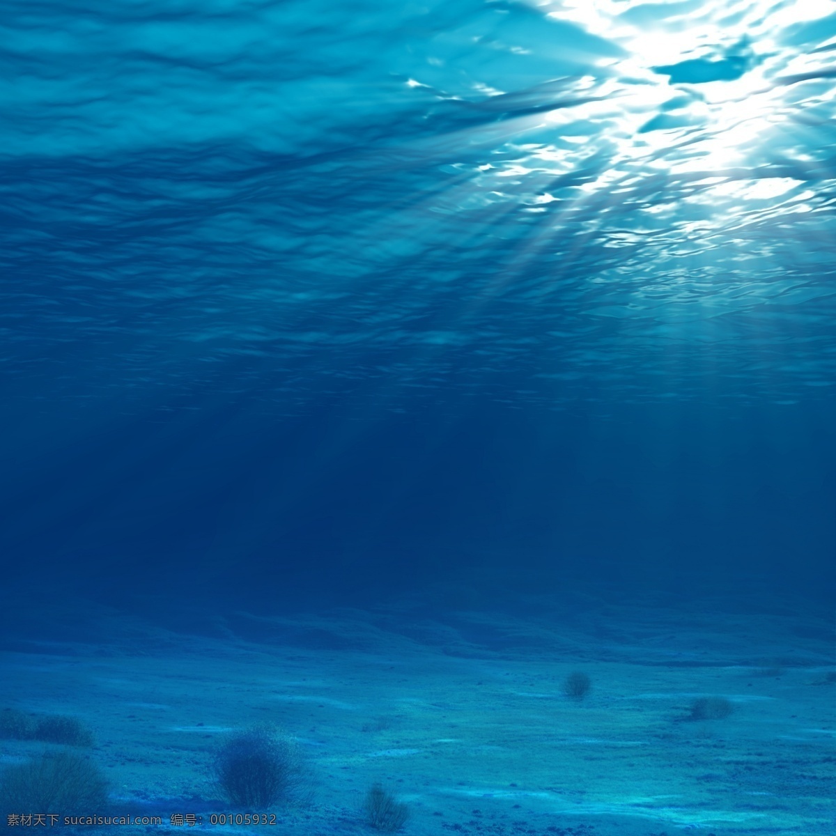 海底背景 海底 蓝色 深海 海波 海光 共享素材