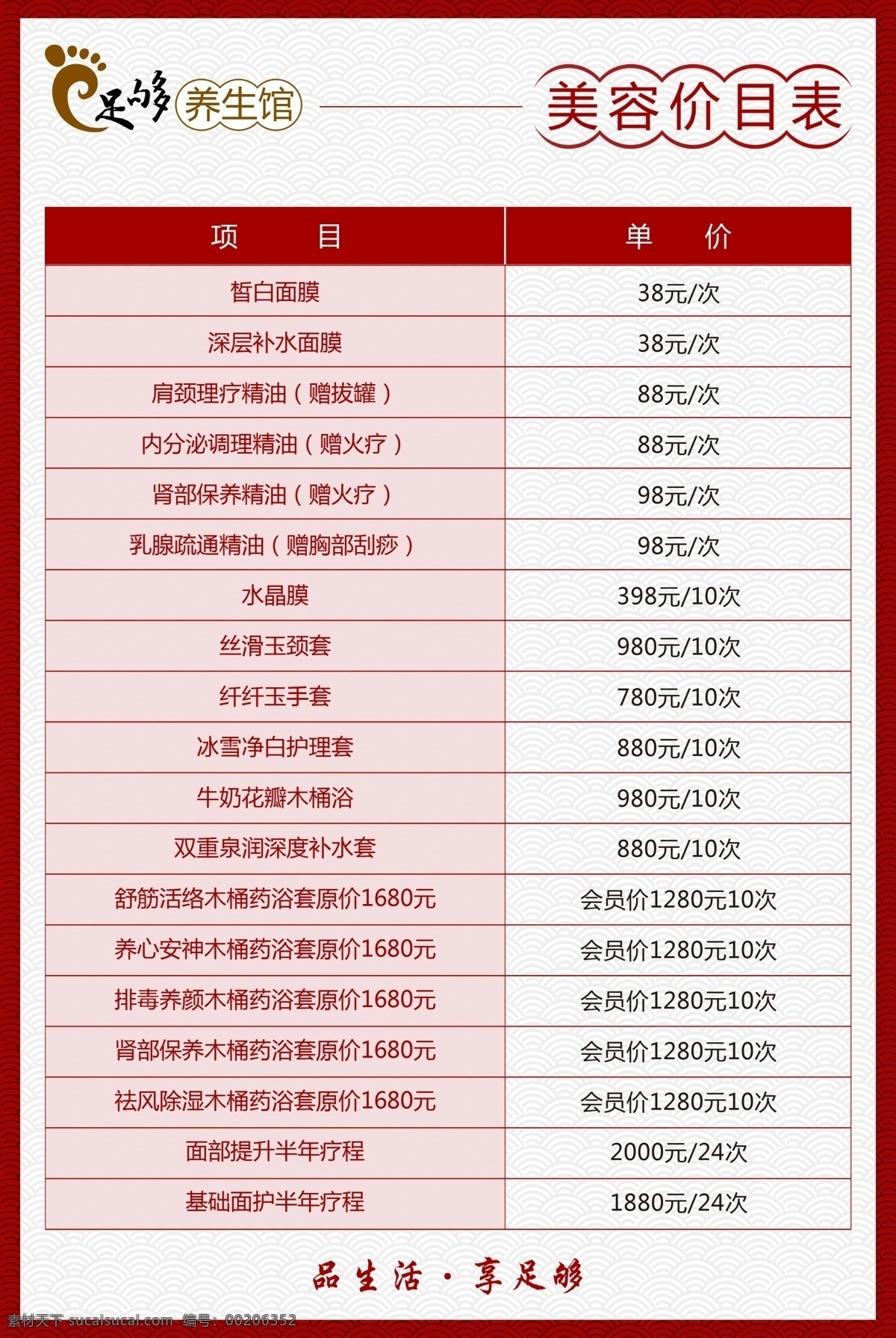 足浴价目表 足浴 价目表 养生馆 pvc价目表 健康 展板海报 名片卡片