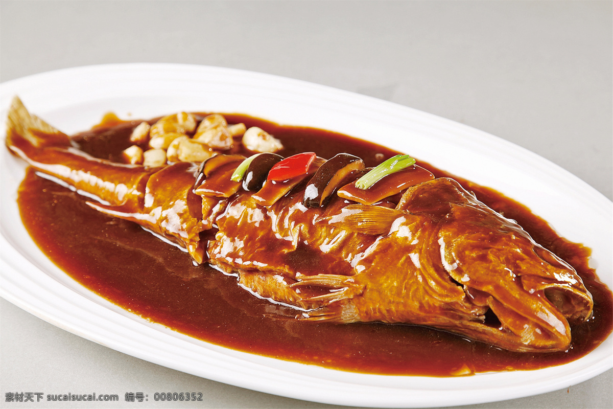 红烧大黄鱼 美食 传统美食 餐饮美食 高清菜谱用图