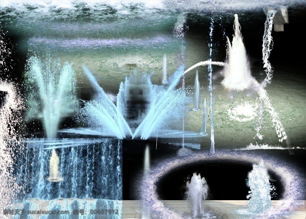 格式 喷泉 叠 水 叠水 实景 风景 喷水 海水 河水 湖泊 自然景观
