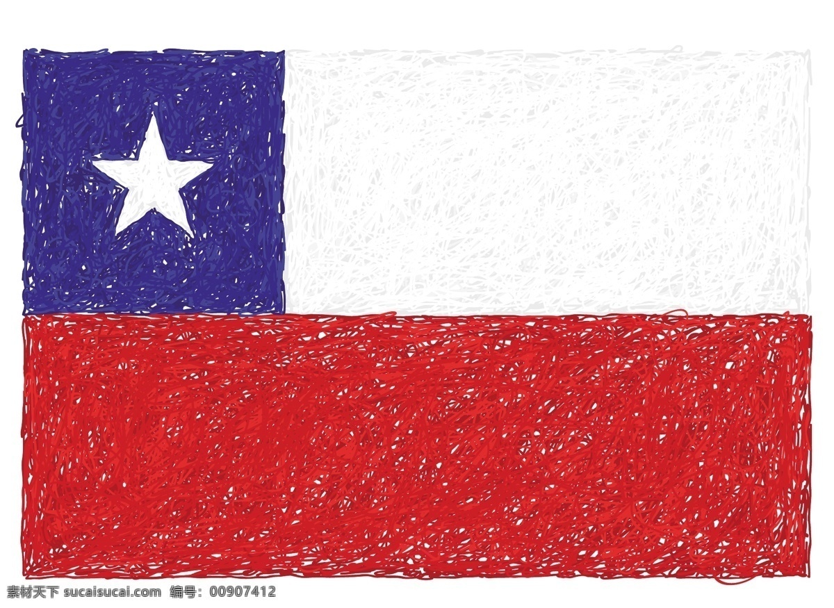 智利 国旗 智利国旗 矢量图 日常生活