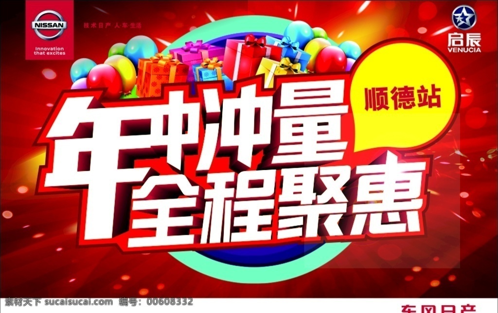 年中冲量背景 东风日产 年中冲量 背景 全程聚惠 启辰 矢量图