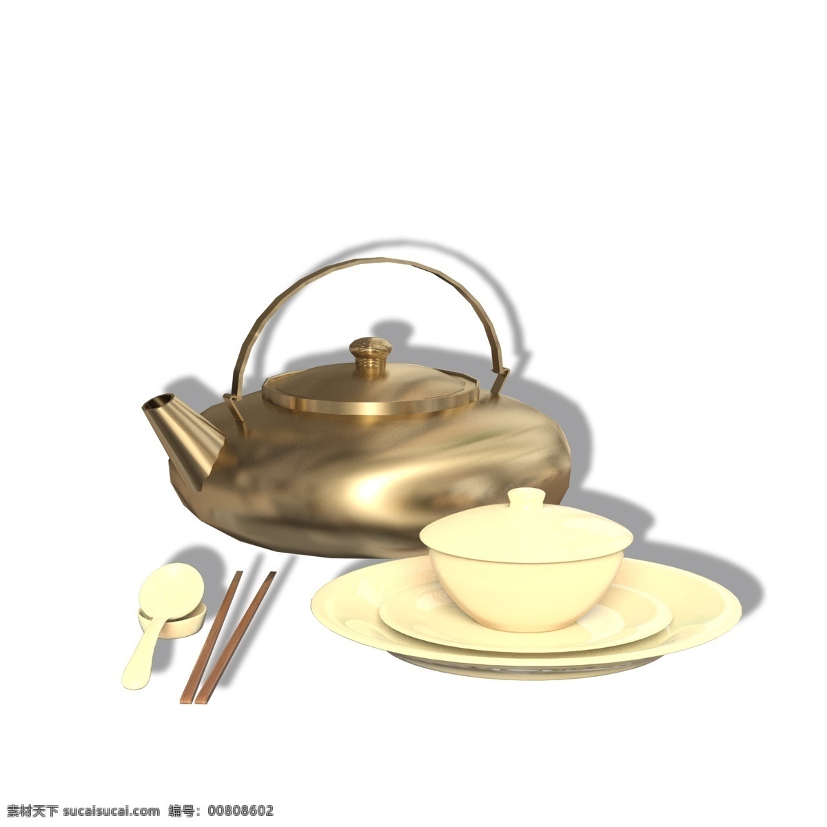 家居 餐具 铜壶 组合 铜壶组合 壶 茶壶 瓷器 碗碟 筷子 勺子 吃饭 餐饮 厨房用品 餐饮用具