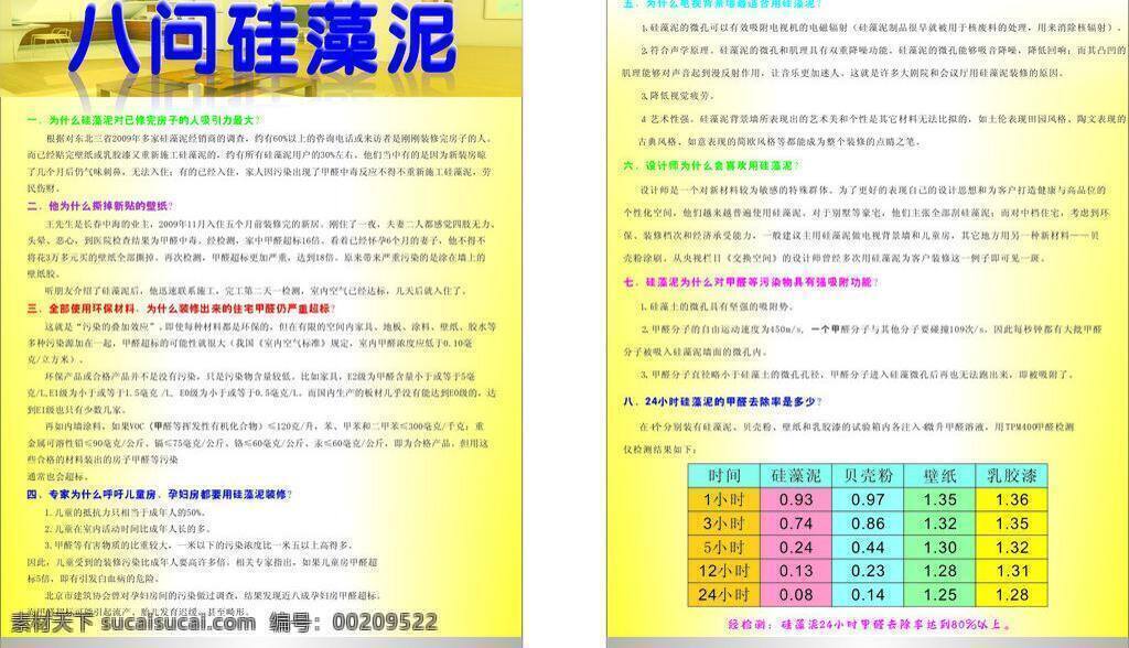 八 问 硅藻 泥 硅藻泥 环保 甲醛 生活百科 宣传单 装修 矢量 模板下载 八问硅藻泥 矢量图 日常生活