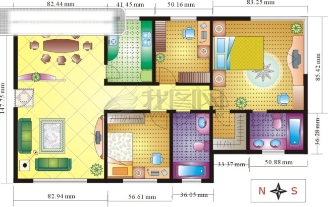 室内 平面图 家居装饰素材 室内设计
