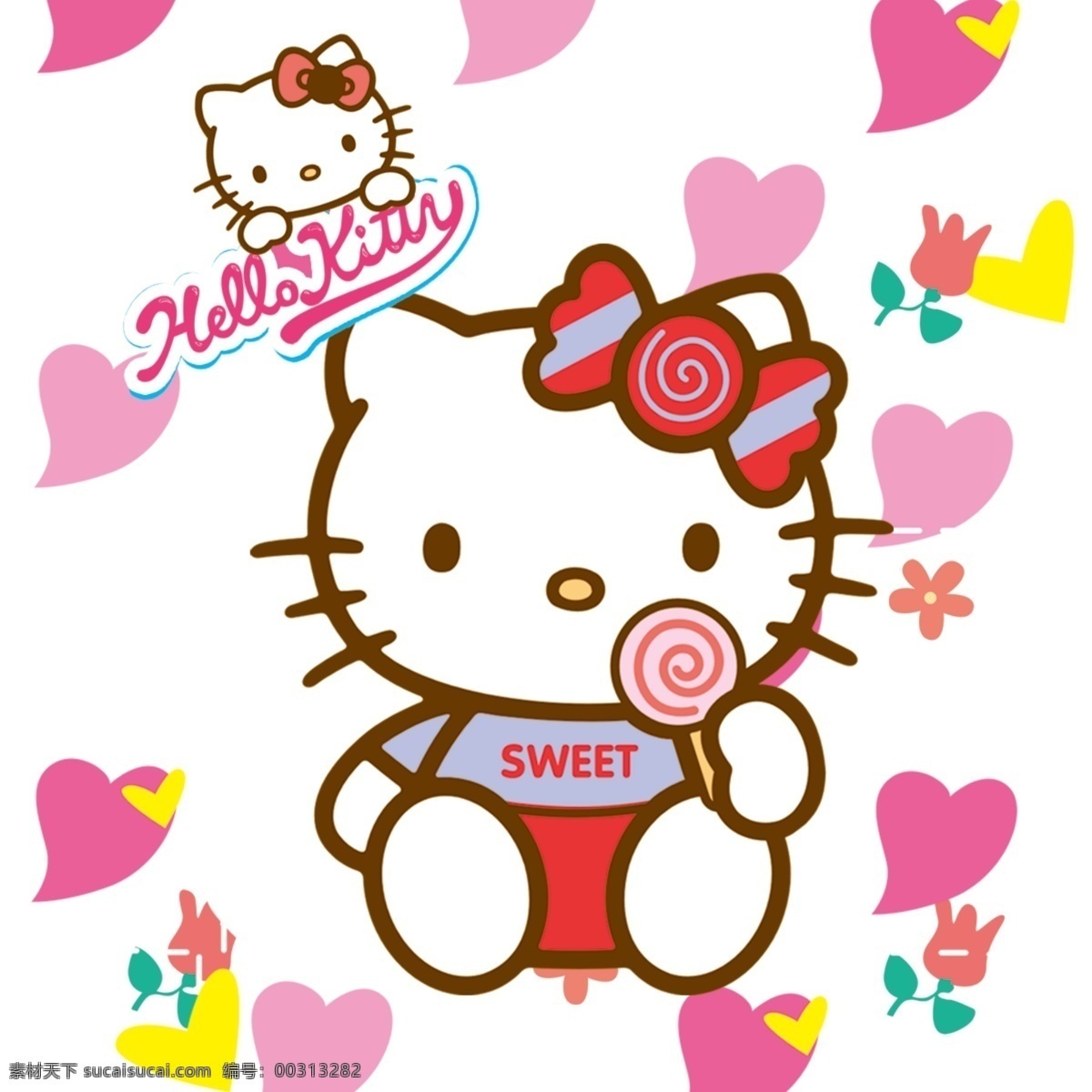 凯蒂猫 hello kitty kitty猫 卡通可爱 分层 源文件