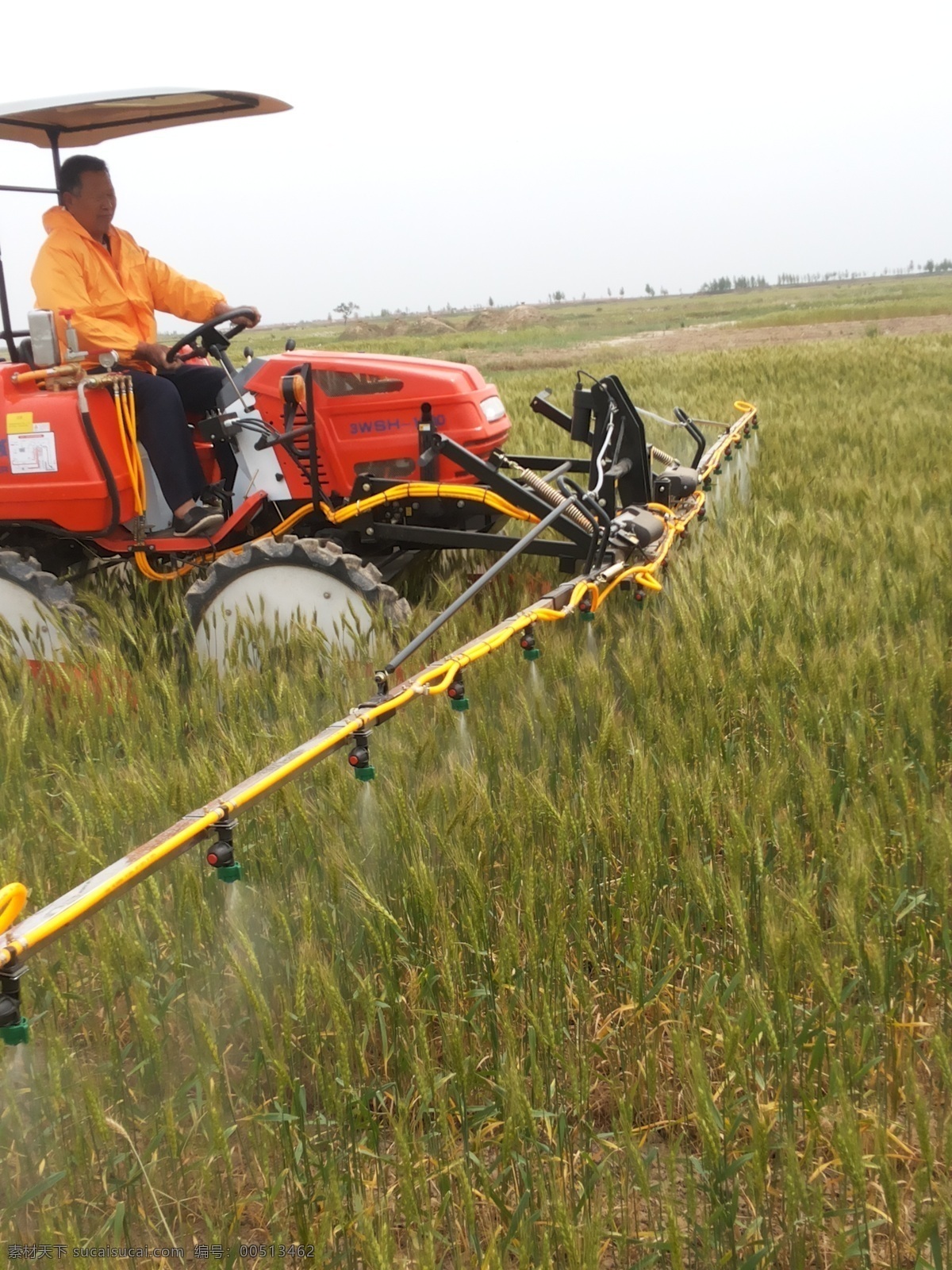 小麦 一喷三防 现代科技 小麦一喷三防 喷雾机 自走式 植保机械 农业生产 矢量图 日常生活