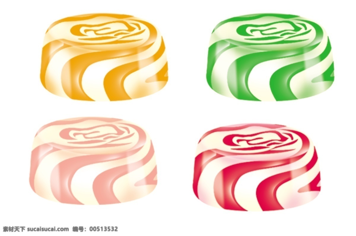 糖果 四 色 分层 食品 源文件库 色素 材 模板下载 糖果四色 糖块 矢量图 其他矢量图