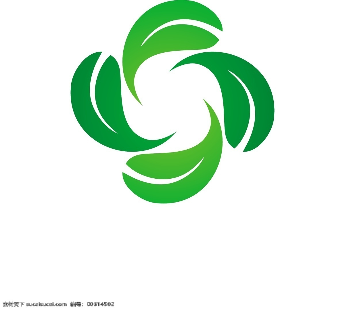 四 叶子 标志 商业圈 自然 绿色营销 形状 叶 生态 企业 公司 品牌 现代 企业形象 符号 标识 商业标识