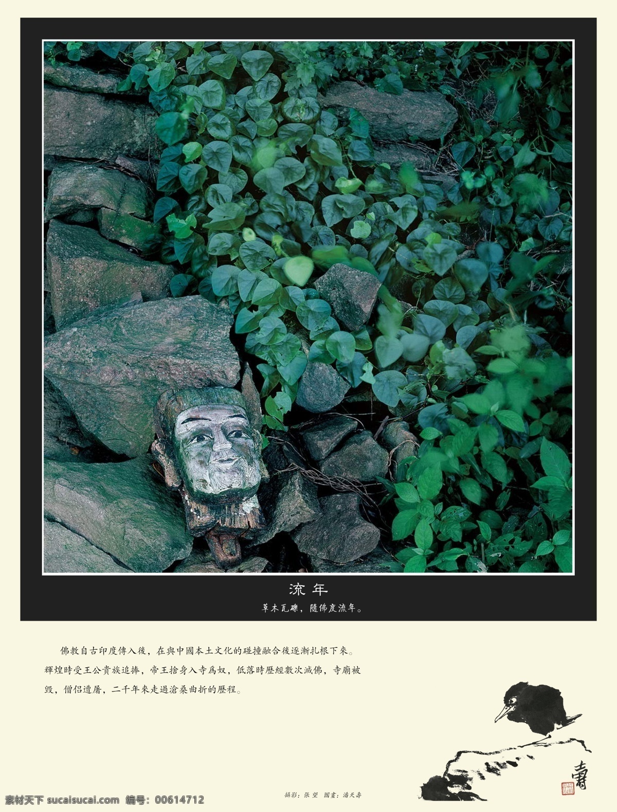 佛禅画册 岁月 流年 草木 砖瓦 一花一草 佛寺 禅修 静心 佛教建筑 佛境 禅境 禅意 佛的足迹 寺庙 佛教 张望 潘天寿 国画 小品 摄影模板 宣传页 其他模板 黑色