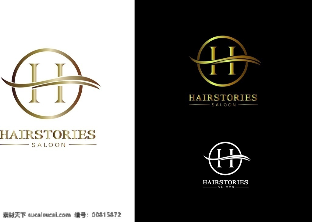 h字母 logo 创意 标识标志 金色 金属 logo设计