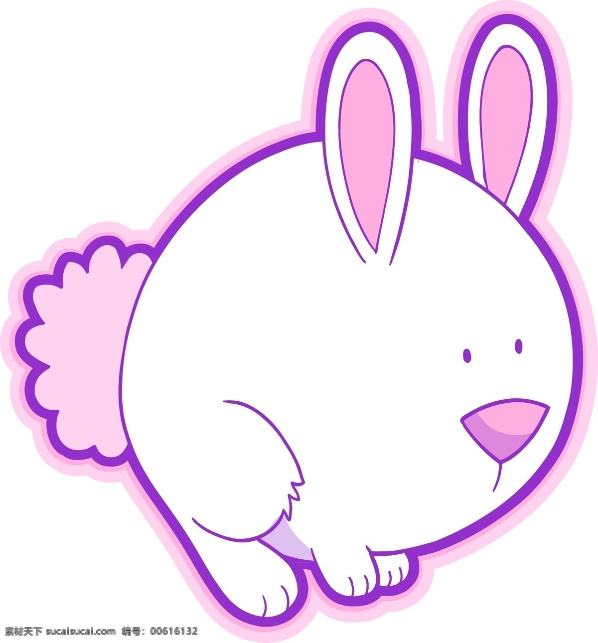 卡通 兔 q版 白兔 卡通兔子 卡通形象 可爱 粉色兔子 兔兔 圆圆的兔子 兔帖纸 卡通兔设计 矢量图 其他矢量图