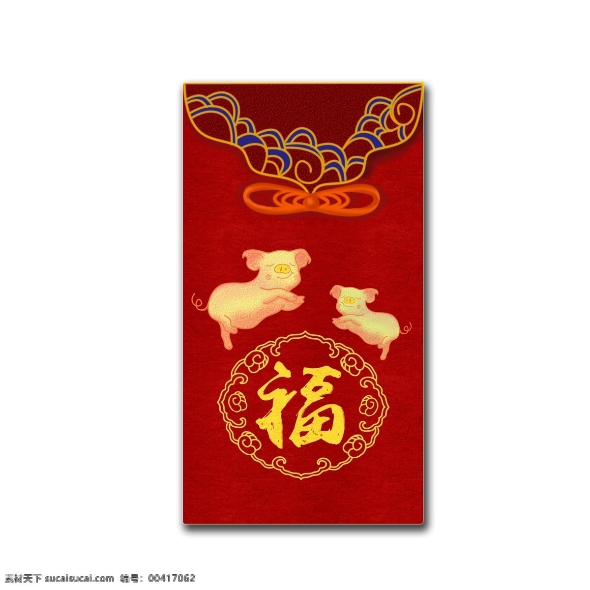 新年 红包 喜庆 金色 猪年 福字 剪纸 免 抠 中国 风 红色 祥云 金猪 黄色 中国风 免抠 中国结 倒福 艺术字