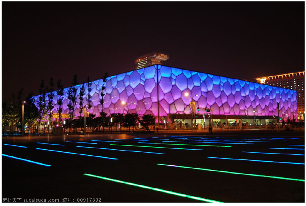 水立方 北京 北四环 建筑 灯影 国内旅游 旅游摄影
