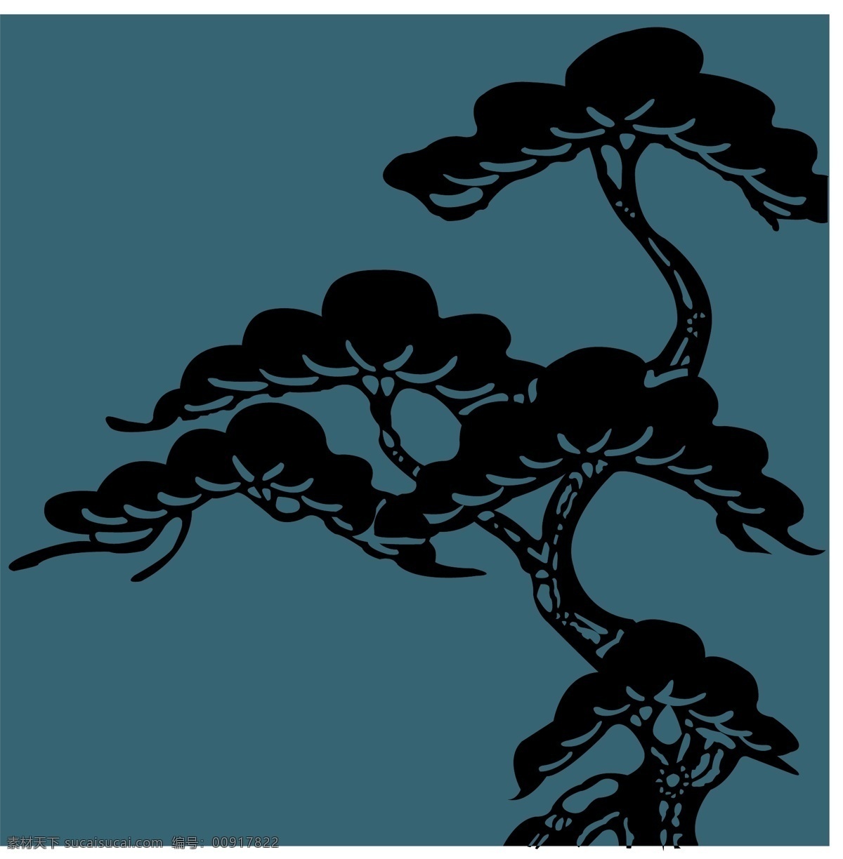 松树矢量 松树图片 松树ai 大松树 一颗松树 底纹边框 花边花纹