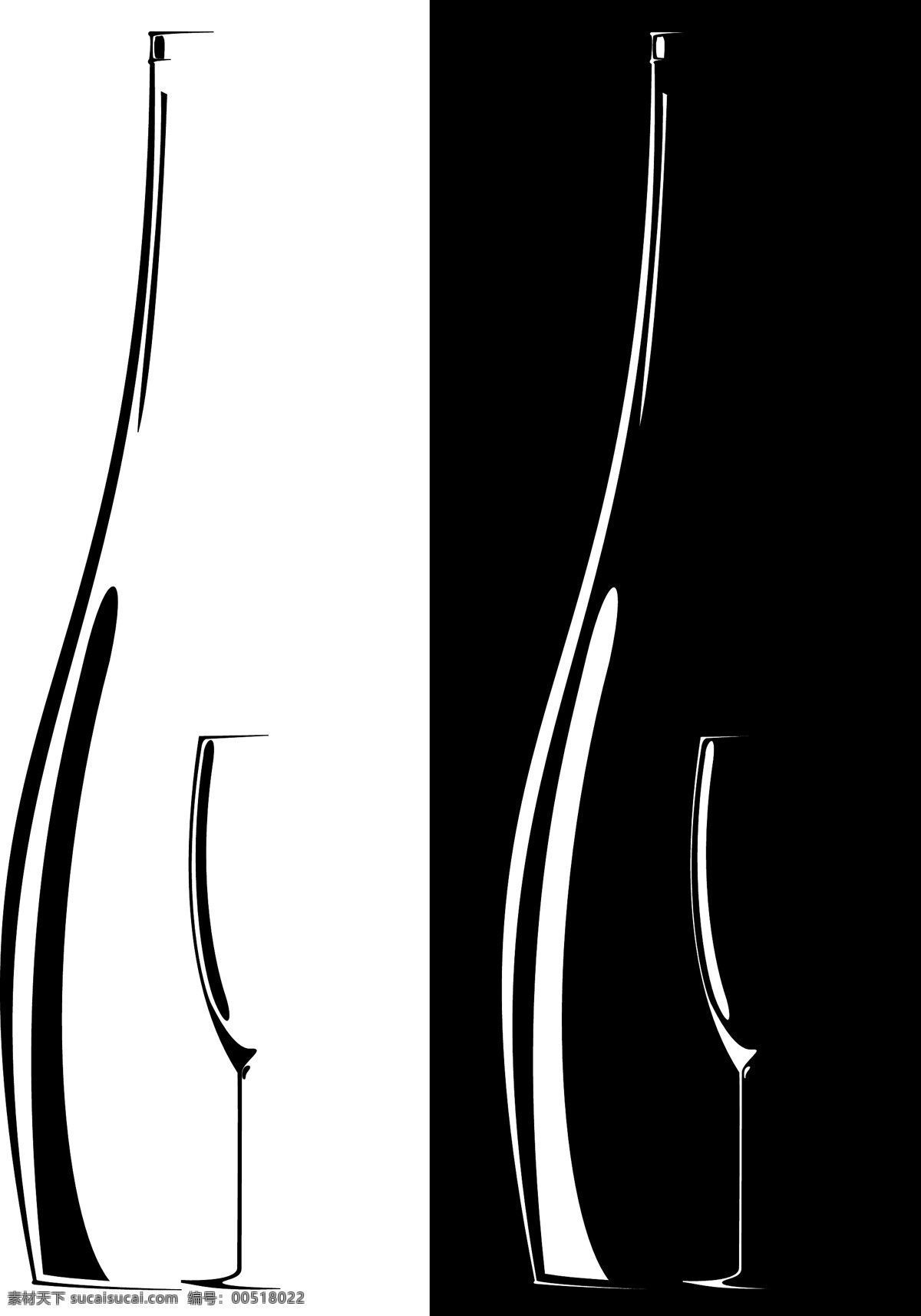 创意 酒瓶 矢量 矢量图 其他矢量图