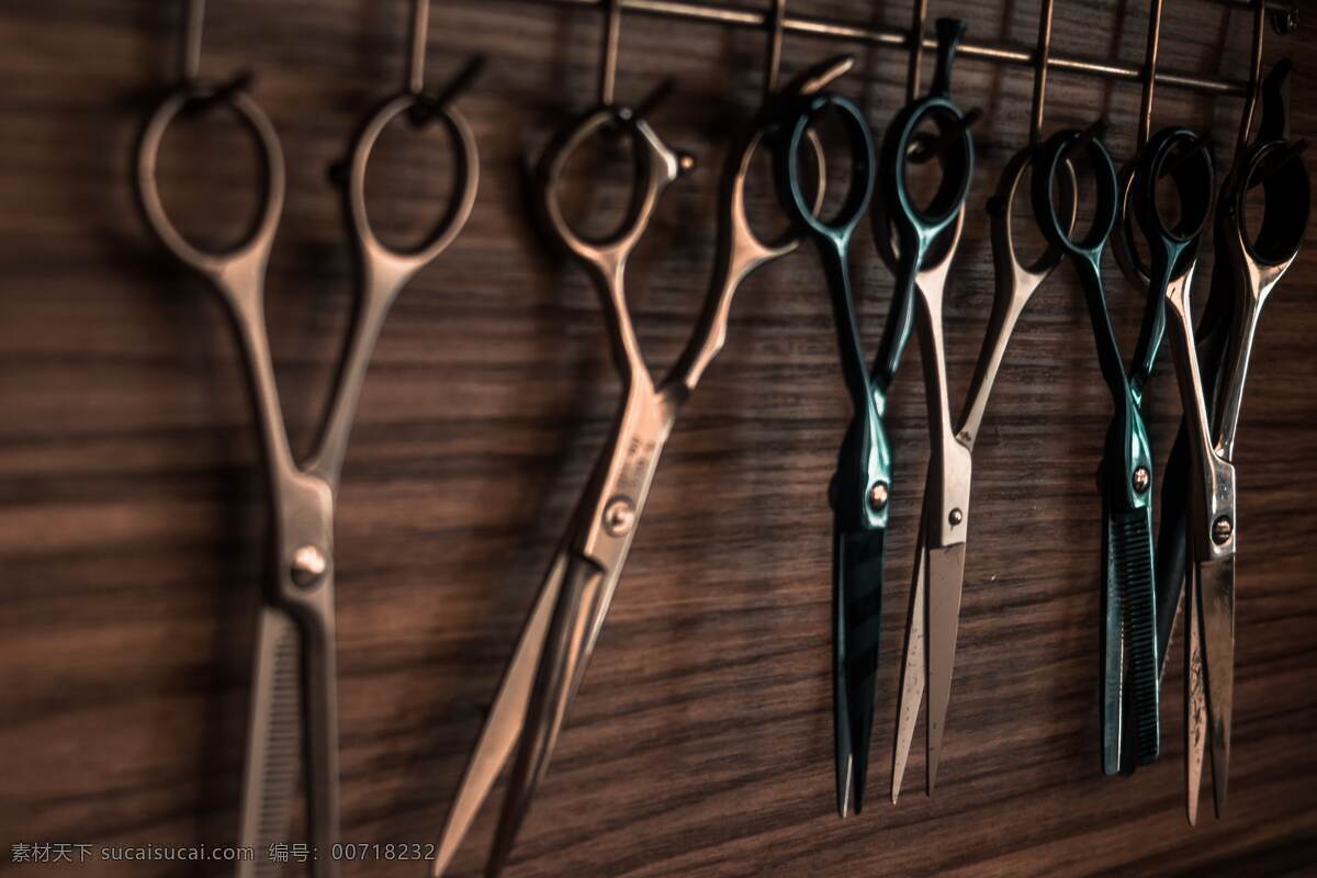 理发工具 剪刀 理发剪 理发店 木质 质感 意境 理发 工具 文化艺术 传统文化