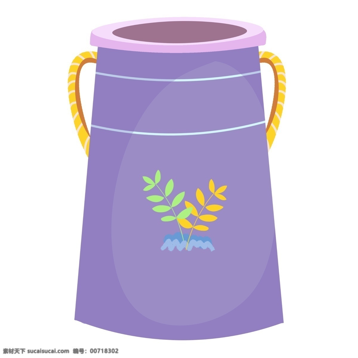五一劳动节 紫色 环保 垃圾桶 垃圾