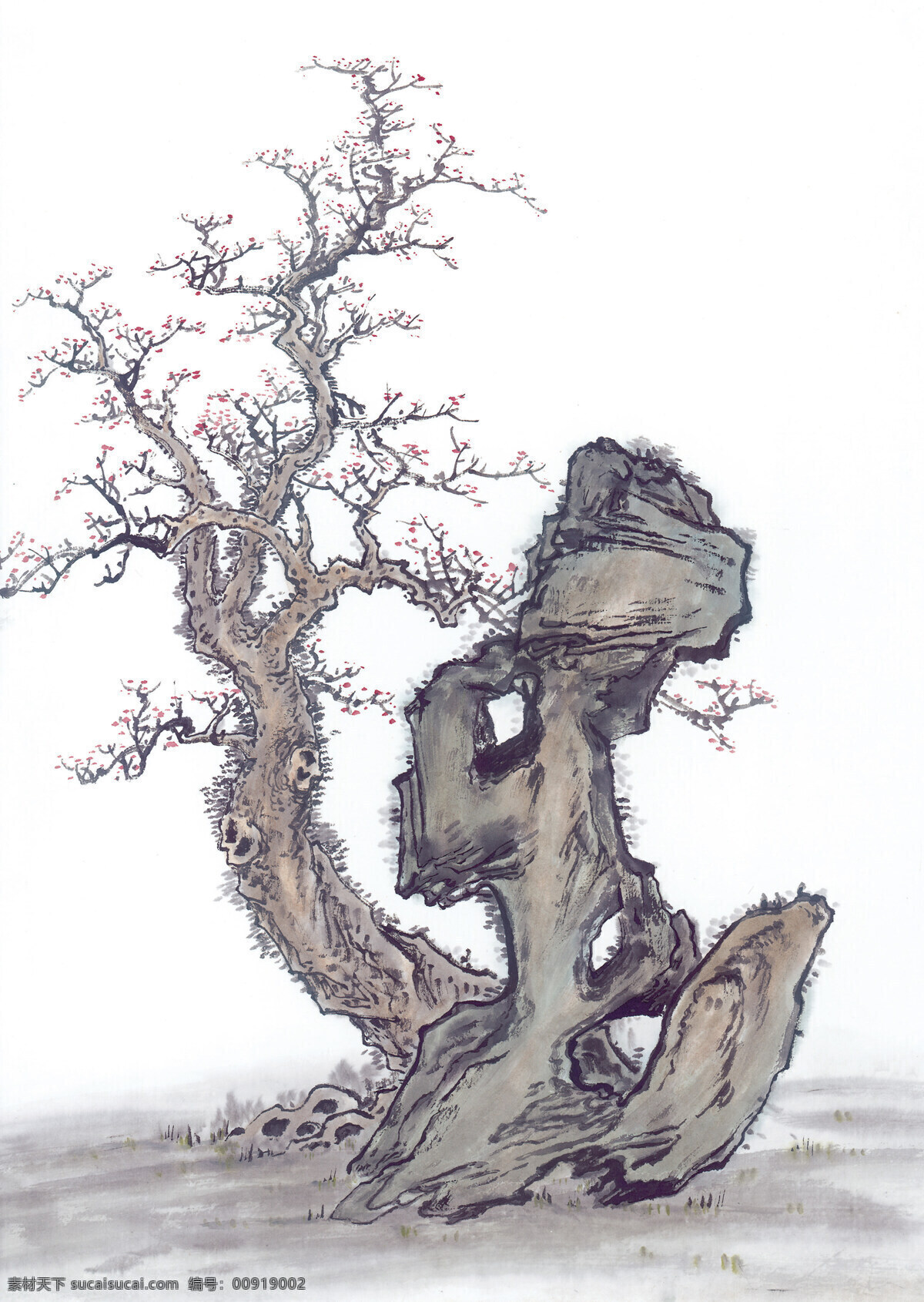 朽木免费下载 高清国画 朽木 国画素材下载 朽木国画素材 朽木国画 装饰素材 室内装饰用图