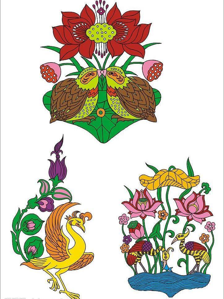 cdr9 荷花 荷叶 花 孔雀 鸟类 生物世界 矢量图库 鱼 鸳鸯 鹭鸶 矢量 模板下载 孔雀鸳鸯鹭鸶 水