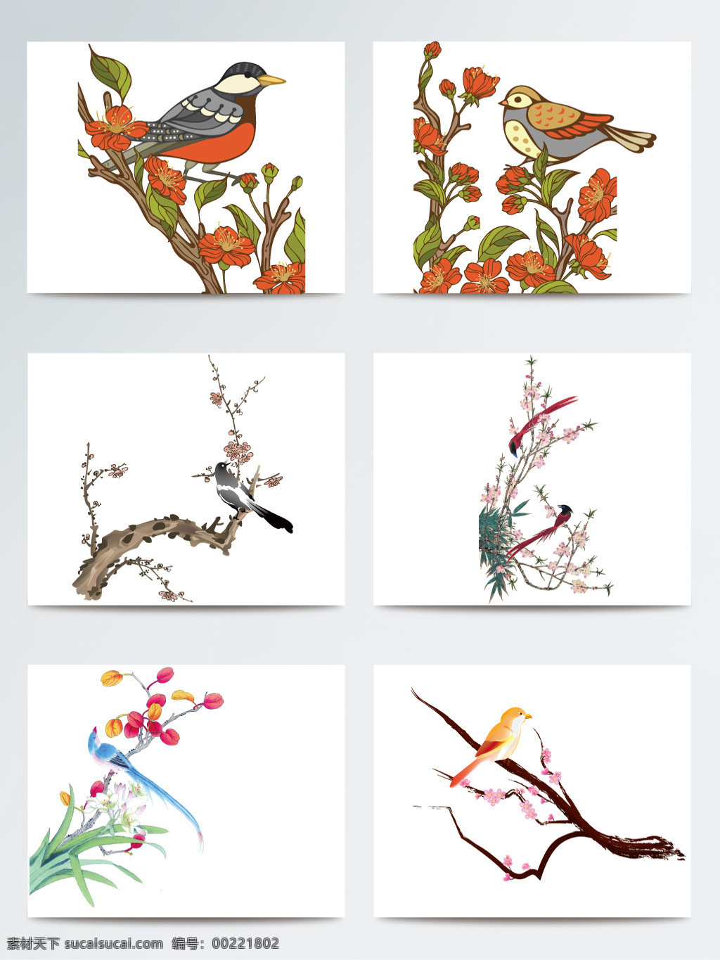 桃花 鸟 桃花节 中国素材 国画 工笔画 粉色 桃花季 春季赏花 赏花节 三月赏花 桃花与鸟