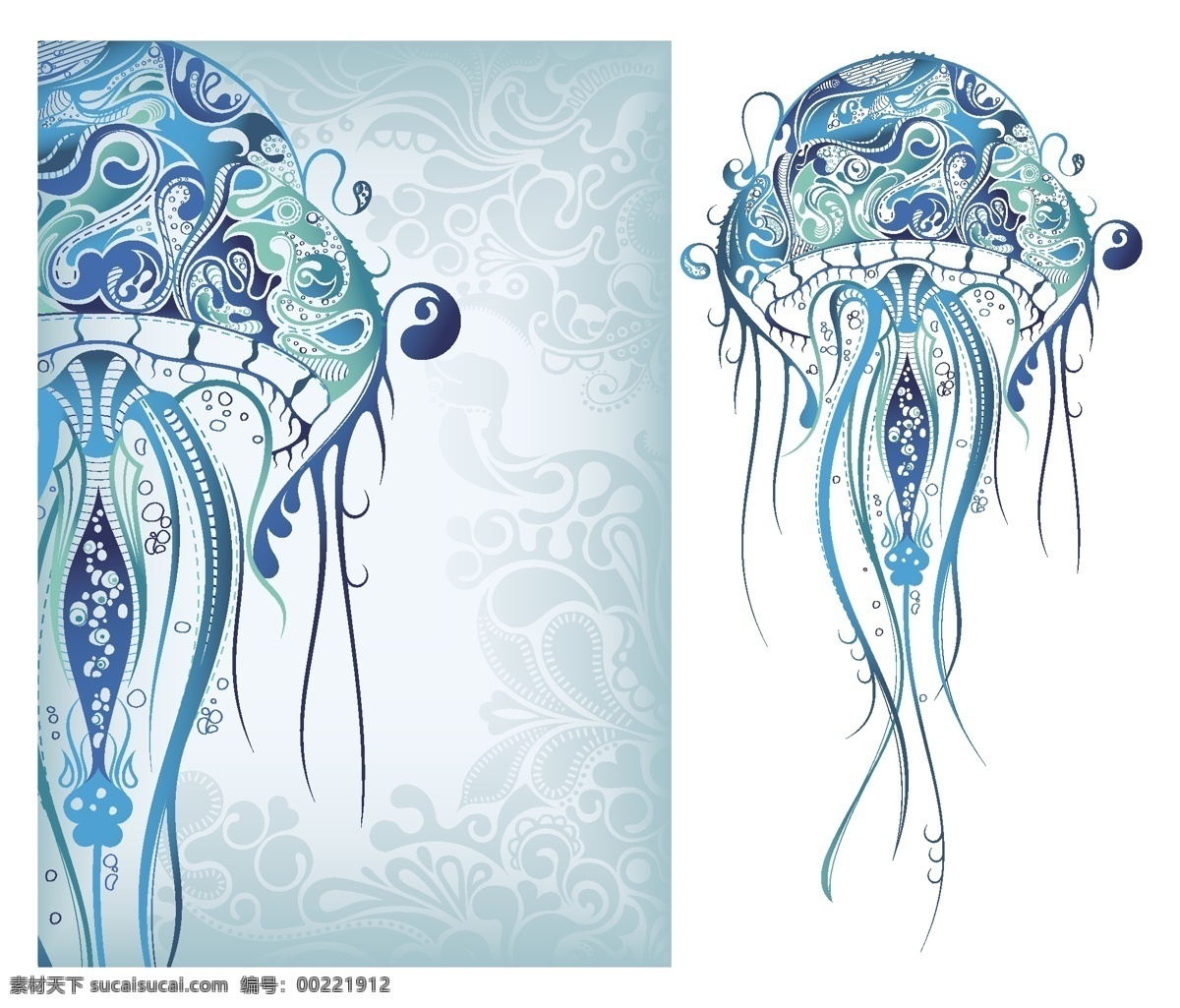 彩色水母 水母 手绘 可爱水母 插画水母 插图水母 插画 插图 装饰画 卡通海洋生物 卡通装饰素材 抽象设计 创意 可爱卡通素材 失量素材