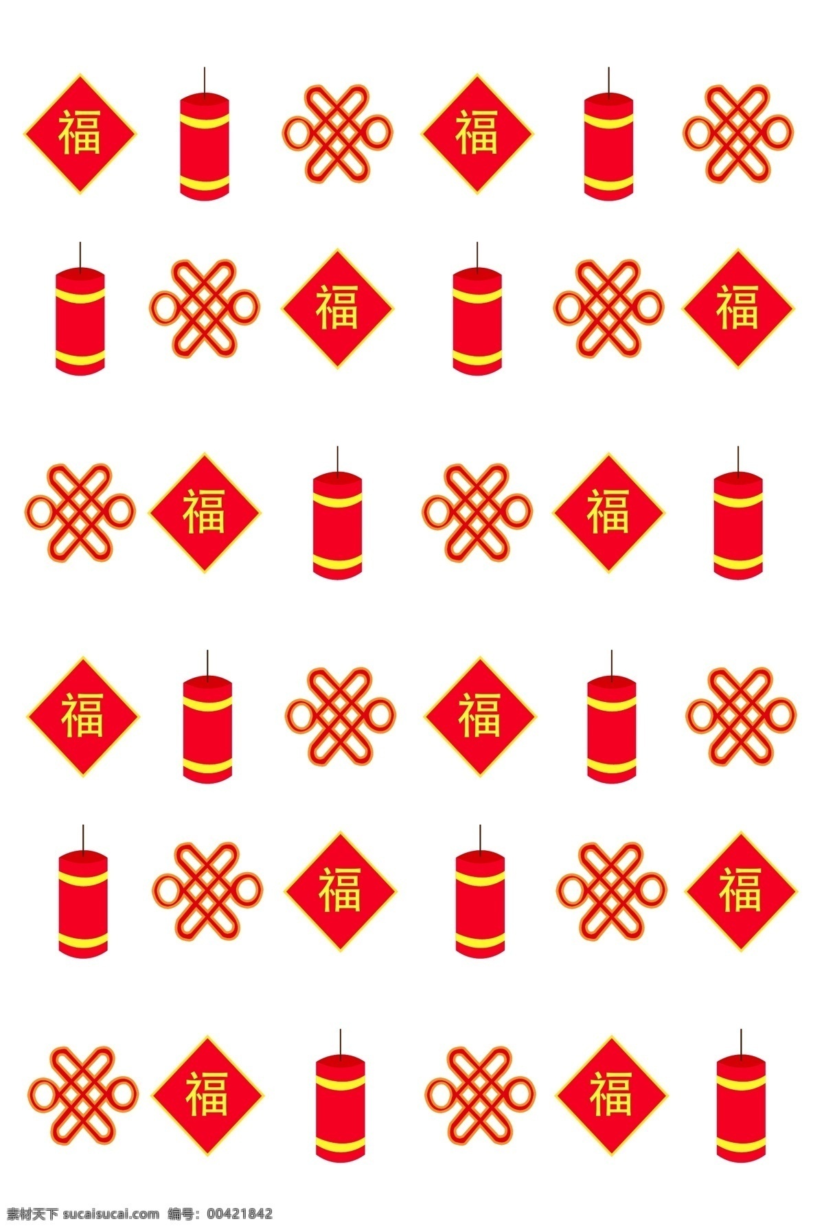 中国 风 新年 底纹 插画 中国风 福字贴纸底纹 红色贴纸 红色 中国结 红色炮底纹 中国传统节日 新年底纹插画