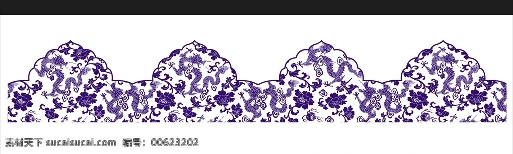 花 龙 青花瓷 蓝花瓷 底纹 花纸 底纹边框 花边花纹