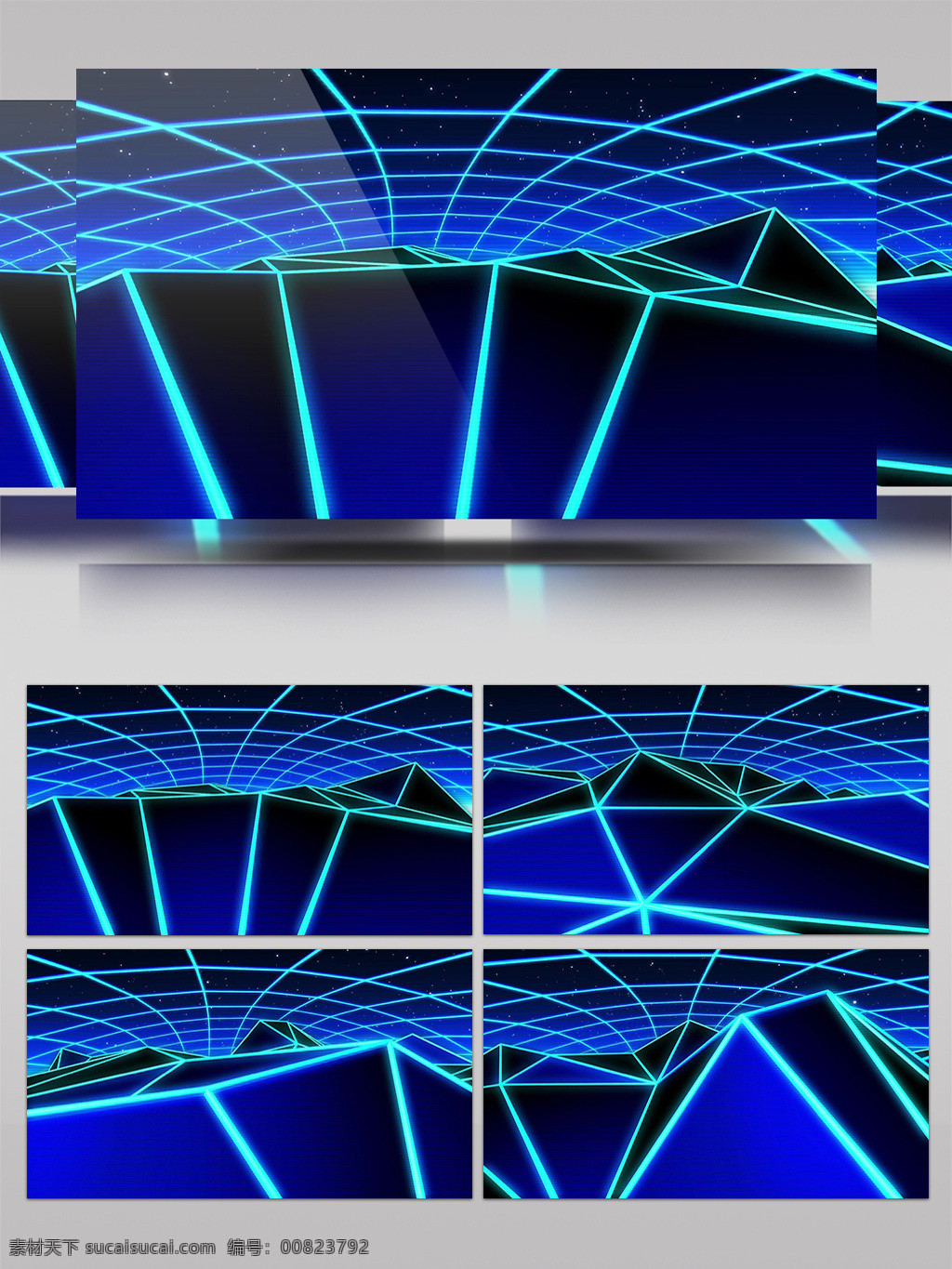 3d 网格 蓝色 科技 酷 炫 效果 vj 视频 3d立体 蓝色网格 线条立体 立体几何 装饰风格 动态展示 蓝色空间 房间装饰 壁纸图案 高清 背景