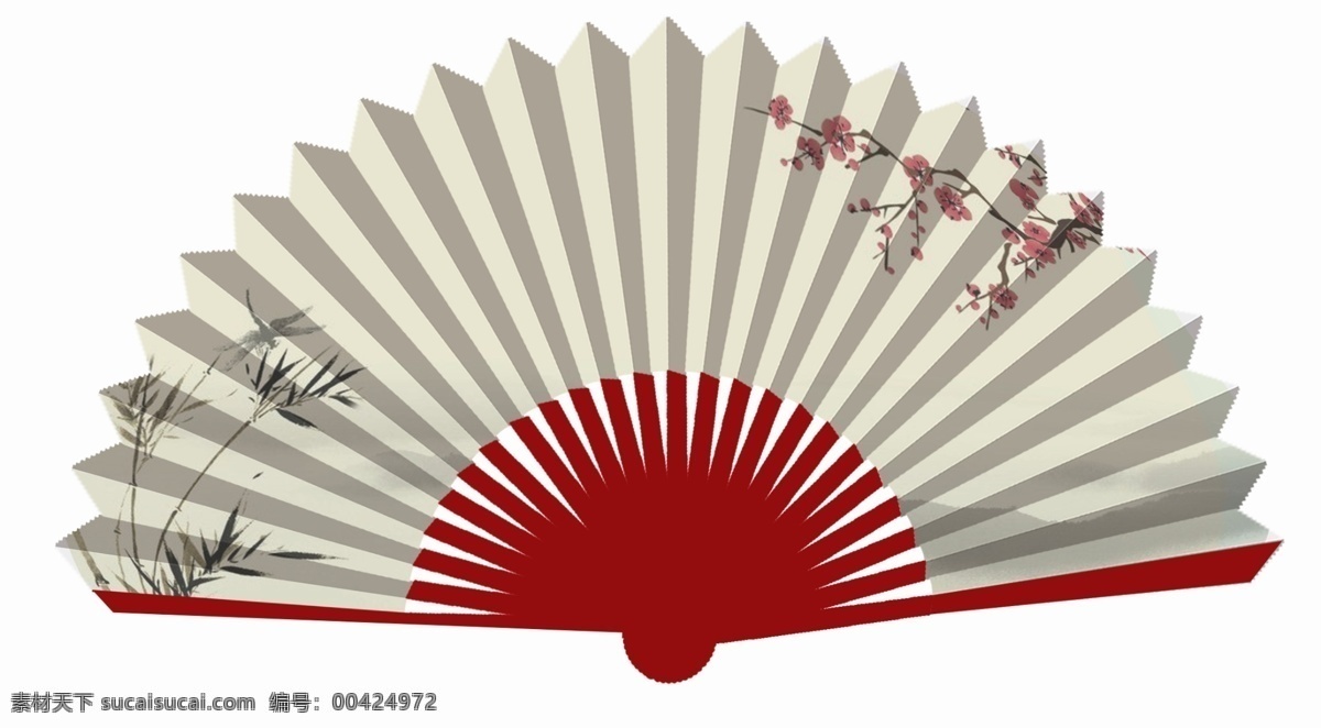 古风折扇图片 纸扇 折扇 古风 扇子 文学 文人 中国风 国风 分层