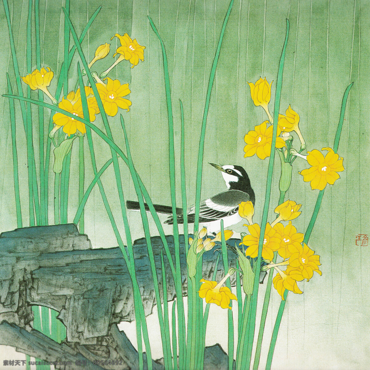国画艺术 花鸟画 绘画 绘画书法 美术 鸟儿 石头 望春设计素材 望春模板下载 望春 中国画 工笔重彩画 水仙花 水塘 书法 印章 工笔 专 揖 文化艺术 装饰素材 雕刻 图案