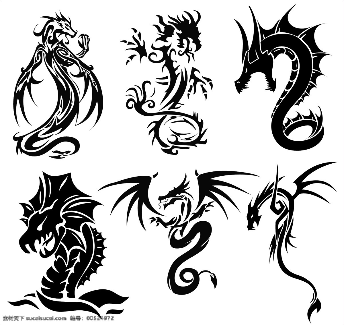 龙 纹 图样 龙纹图样 矢量边框花纹 矢量图库