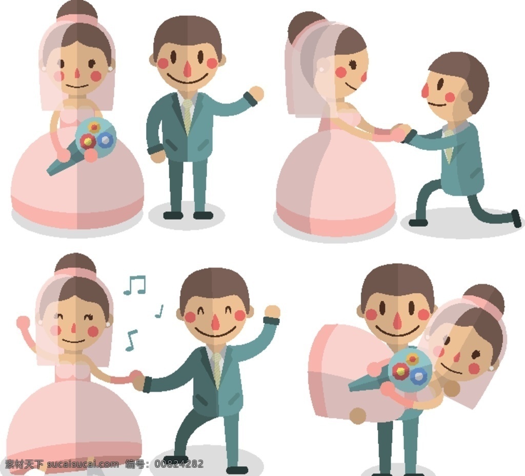 婚礼 主题 人物 插画 卡通清新 浪漫 森系 邀请函 贺卡 海报背景 矢量图 精美 创意 插画图案 卡通婚礼人物 手绘婚礼人物 新郎 新娘 卡通漫画 人物插画 婚礼插画 婚礼漫画 七夕 情人节 涂鸦 动漫动画 动漫人物