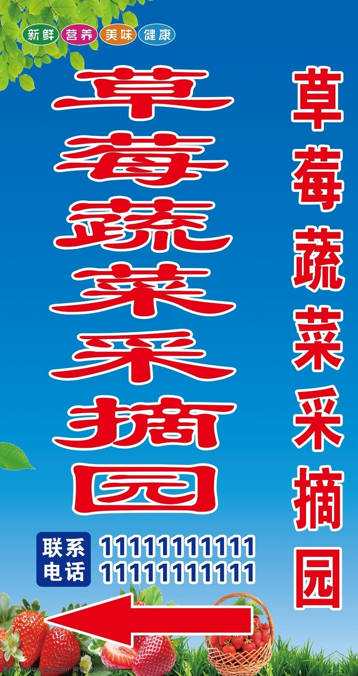 采摘园海报 高清 分层 文件可编辑