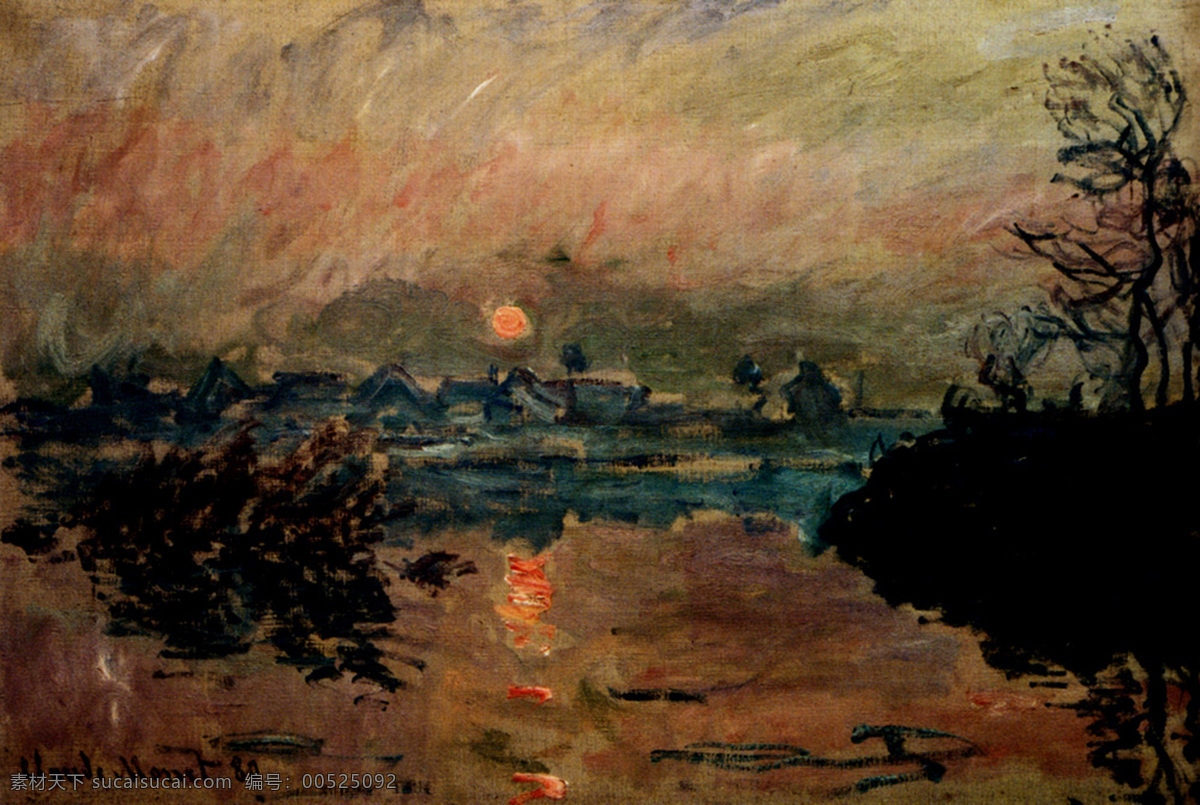 白云 房子 风景 风景油画 河流 河水 绘画书法 建筑 印象派油画 欧美油画 油画 英国 英国油画 油画作品 油画风景 欧洲油画 大师作品 当代 艺术家 作品 画家作品 西方油画 印象派 经典油画 天空 树木 植物 人物 小河 小船 落日 二 文化艺术 家居装饰素材