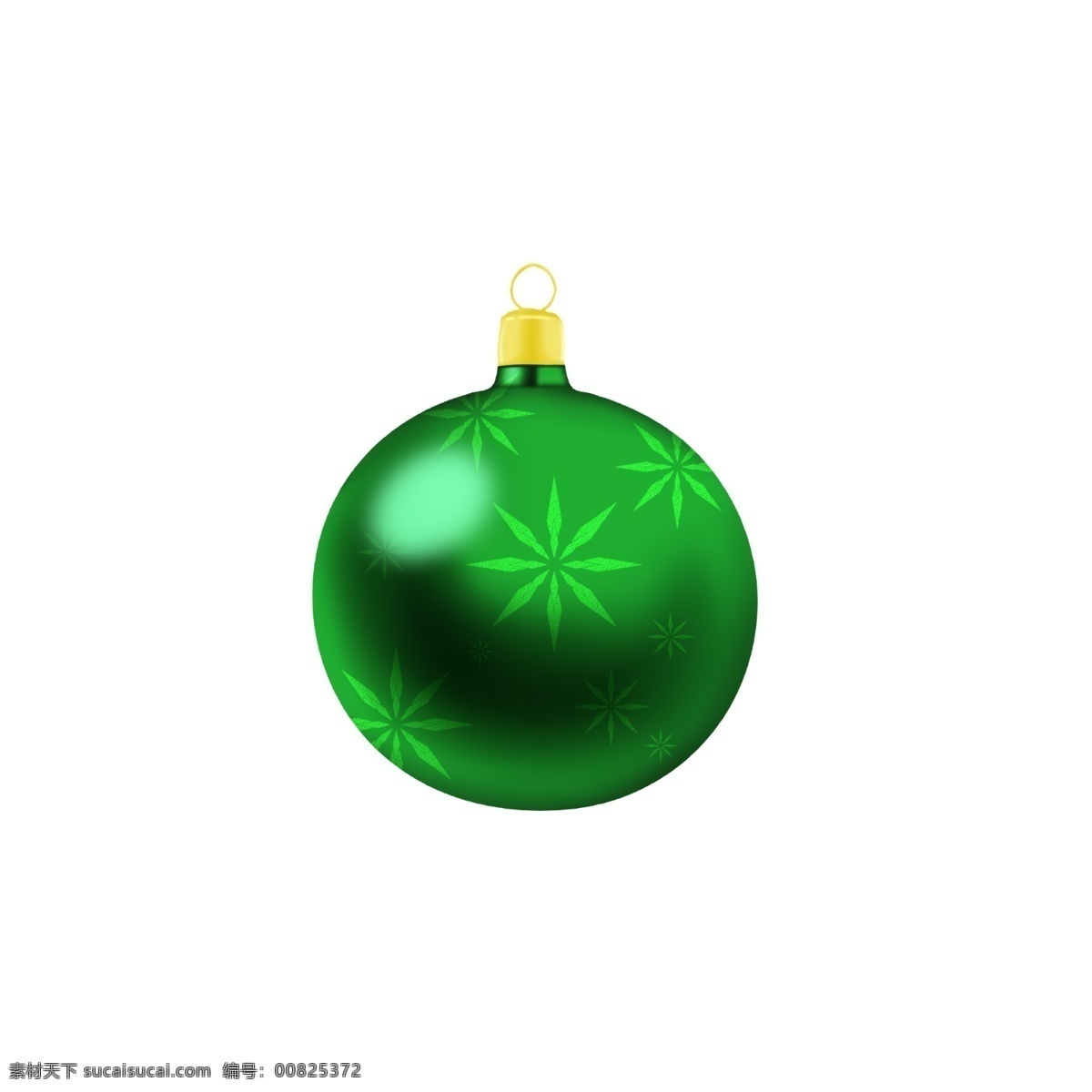 手绘 圣诞 装饰 球 绿色 雪花 创意 商用 元素 圣诞节 可爱 手绘风 平安夜 写实 配图 可商用