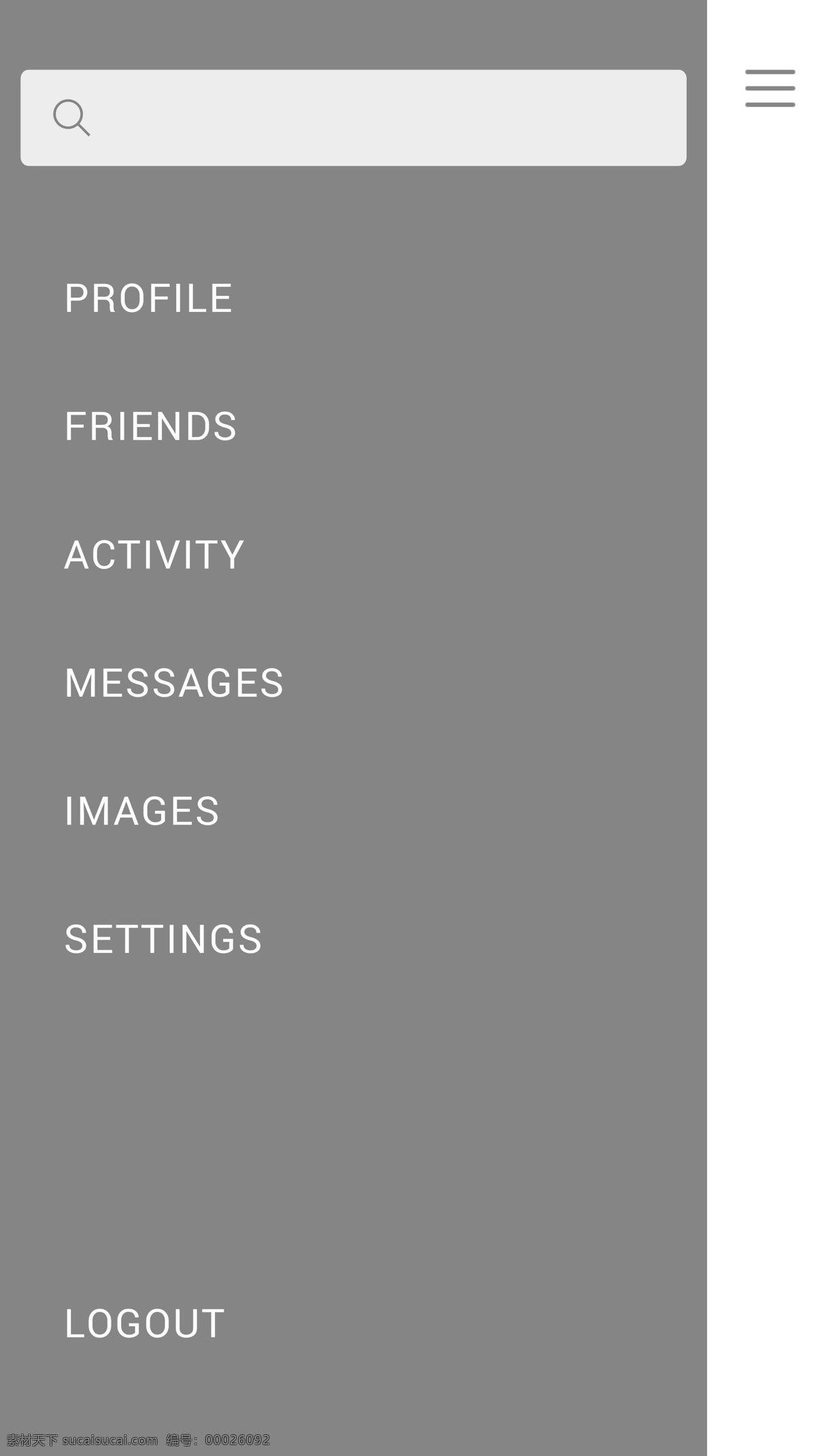 菜单设计模板 网页模板 app网页 app界面 app 界面 app模板 app页面 灰色
