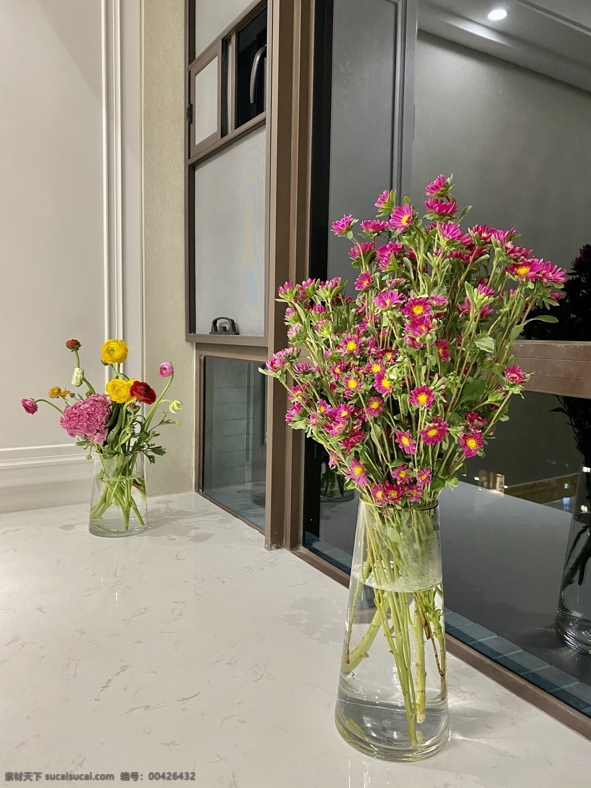 瓶花图片 瓶花 插花 摆设 多彩 缤纷 花海 生物世界 花草