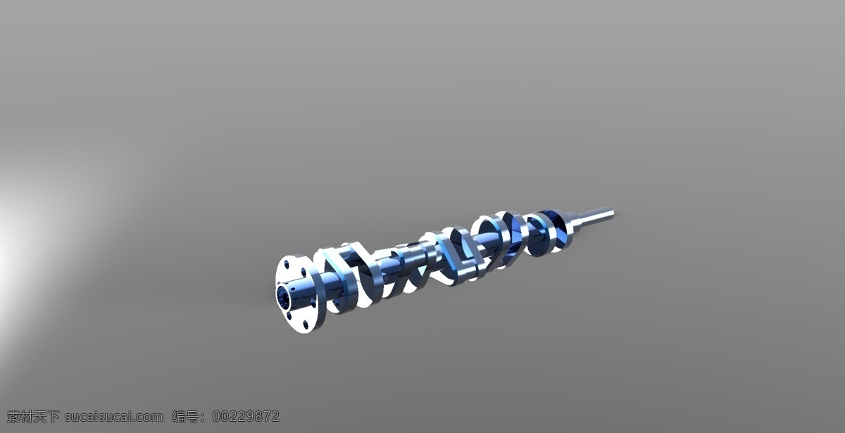 曲轴免费下载 发动机 轴 曲轴 活塞 3d模型素材 其他3d模型