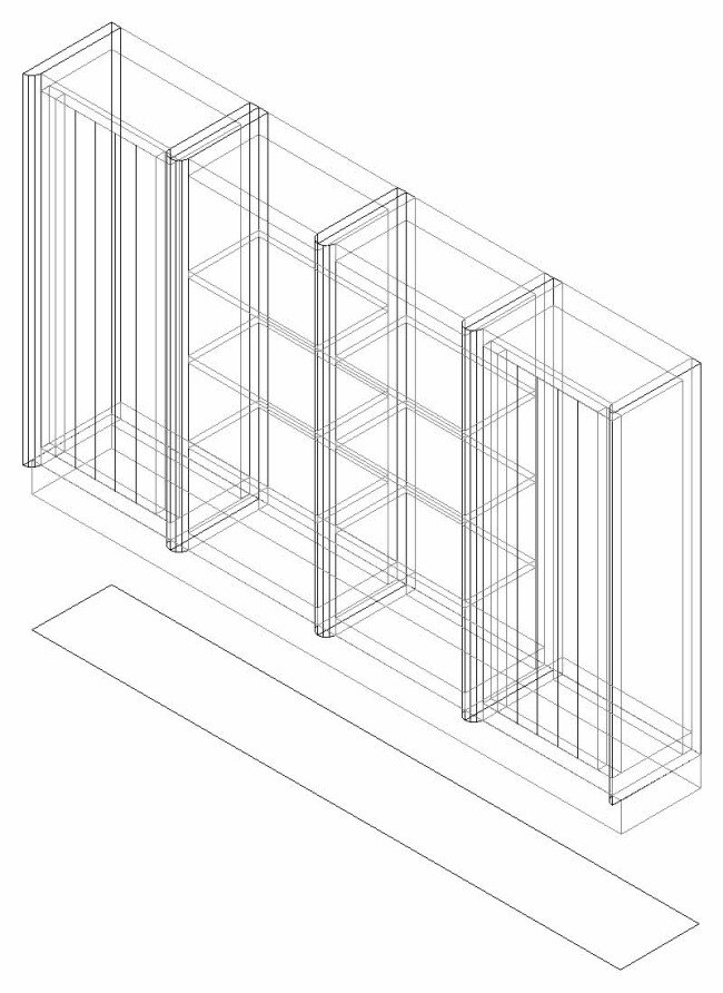 厨房 组合 吊柜 3d cad 板式 立体 模型 三维 室内 装饰 装修 cad素材