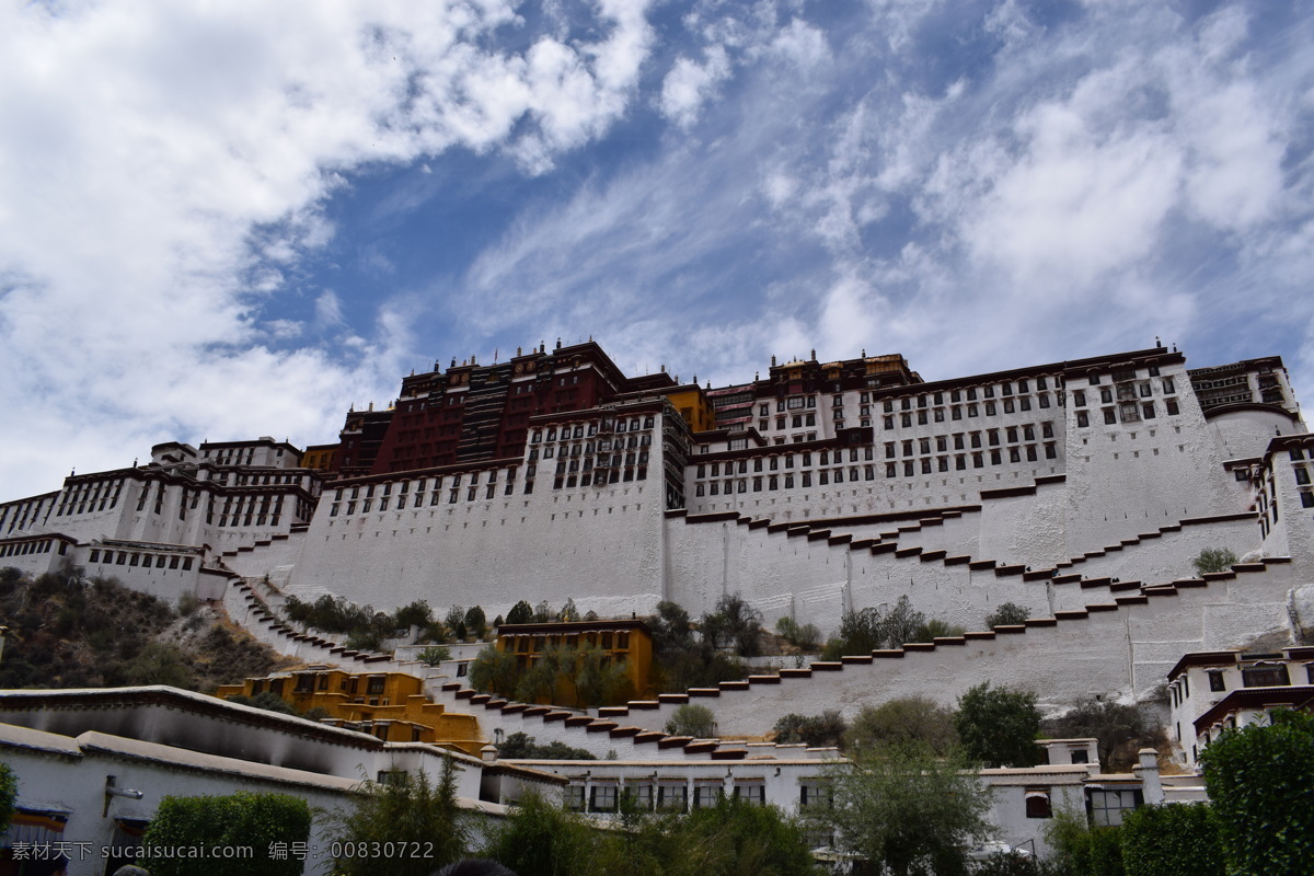 布达拉宫 佛教 中国 建筑 历史的 建筑外观 旅游摄影 国内旅游