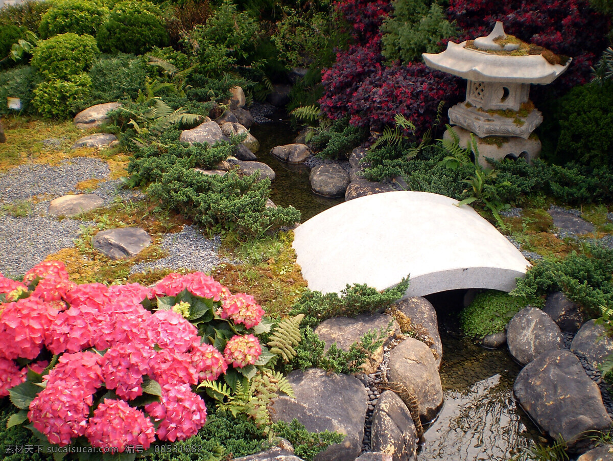 花朵 花圃 花园 建筑园林 景观 流水 石桥 日式花园 园艺 花展览 植物 园林 小桥 维多利亚公园 花卉展览 园林建筑 装饰素材 展示设计