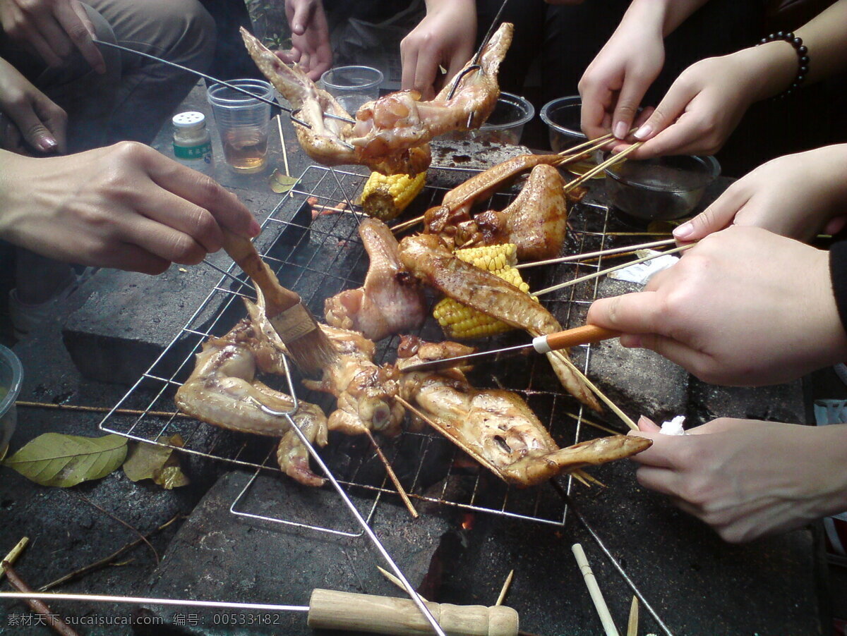 同学 聚餐 烧烤 同学聚餐 鸡翅膀 风景 生活 旅游餐饮