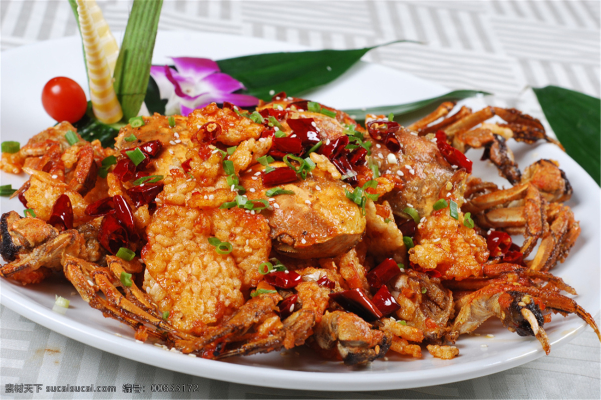 香辣 锅巴 蟹 香辣锅巴蟹 美食 传统美食 餐饮美食 高清菜谱用图