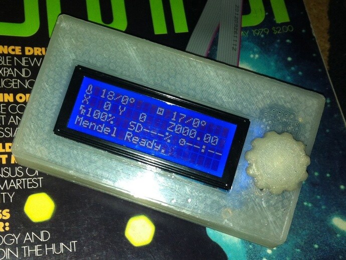 具有 sd 卡 插槽 smartlcd 案例 3d打印模型 3d 打印 模型 控制面板 外壳 液晶 显示器 情况 下 坡道 sdramps stl 灰色