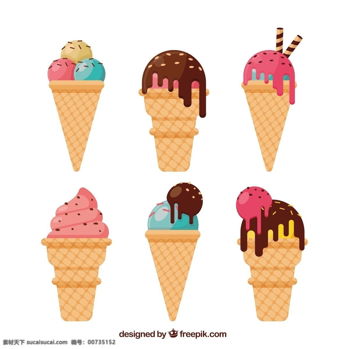 美味 彩色 冰淇淋 图标 美味的 彩色冰淇淋