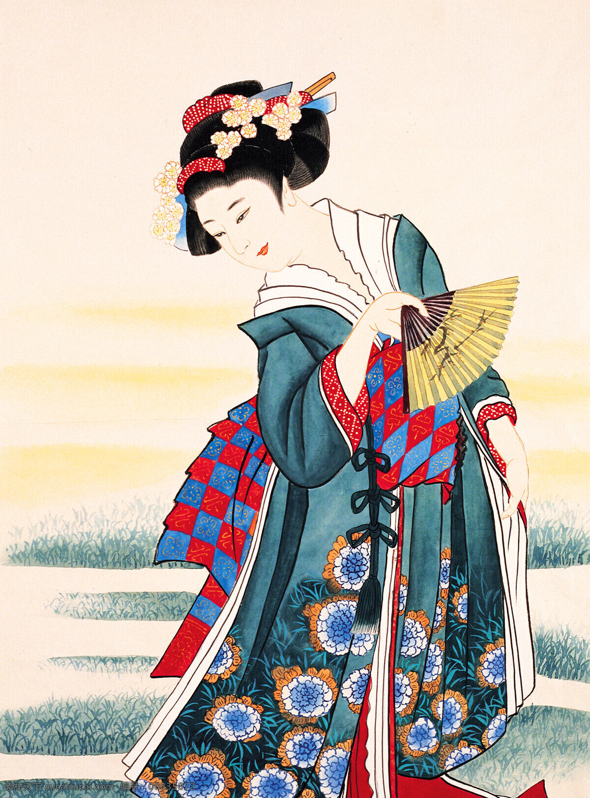 日本仕女 仕女 美女 人物图库 浮世绘 工笔仕女